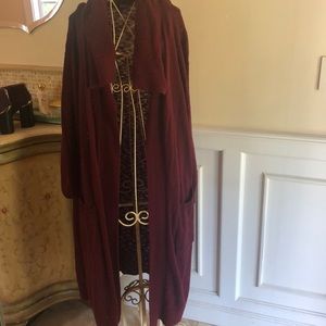 Just Fad burgundy duster sweater